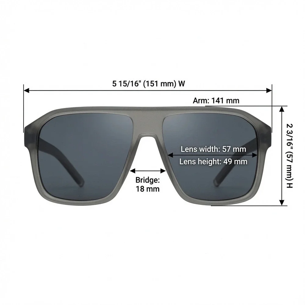 Womens Sunglasses Matte Translucent Grey Square Frame Fashion Designer Lentes